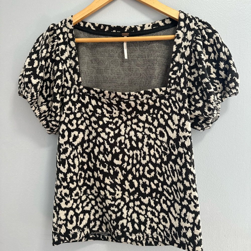 Free People Leopard Print Top